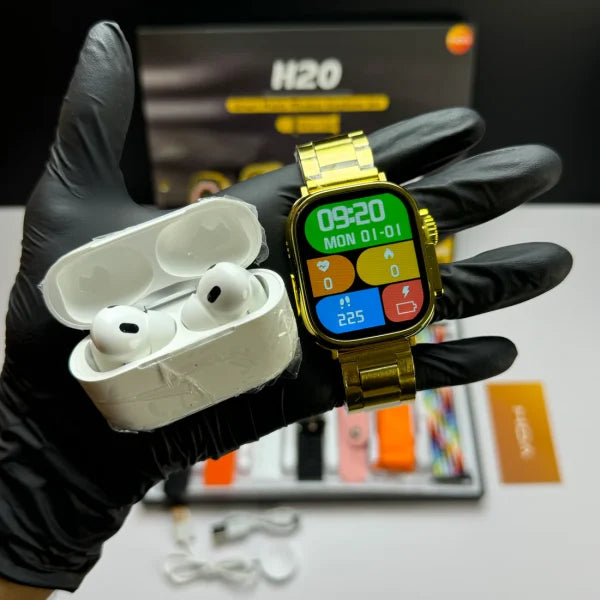 H20 Ultra Smartwatch 10 in 1 with 7 Straps,