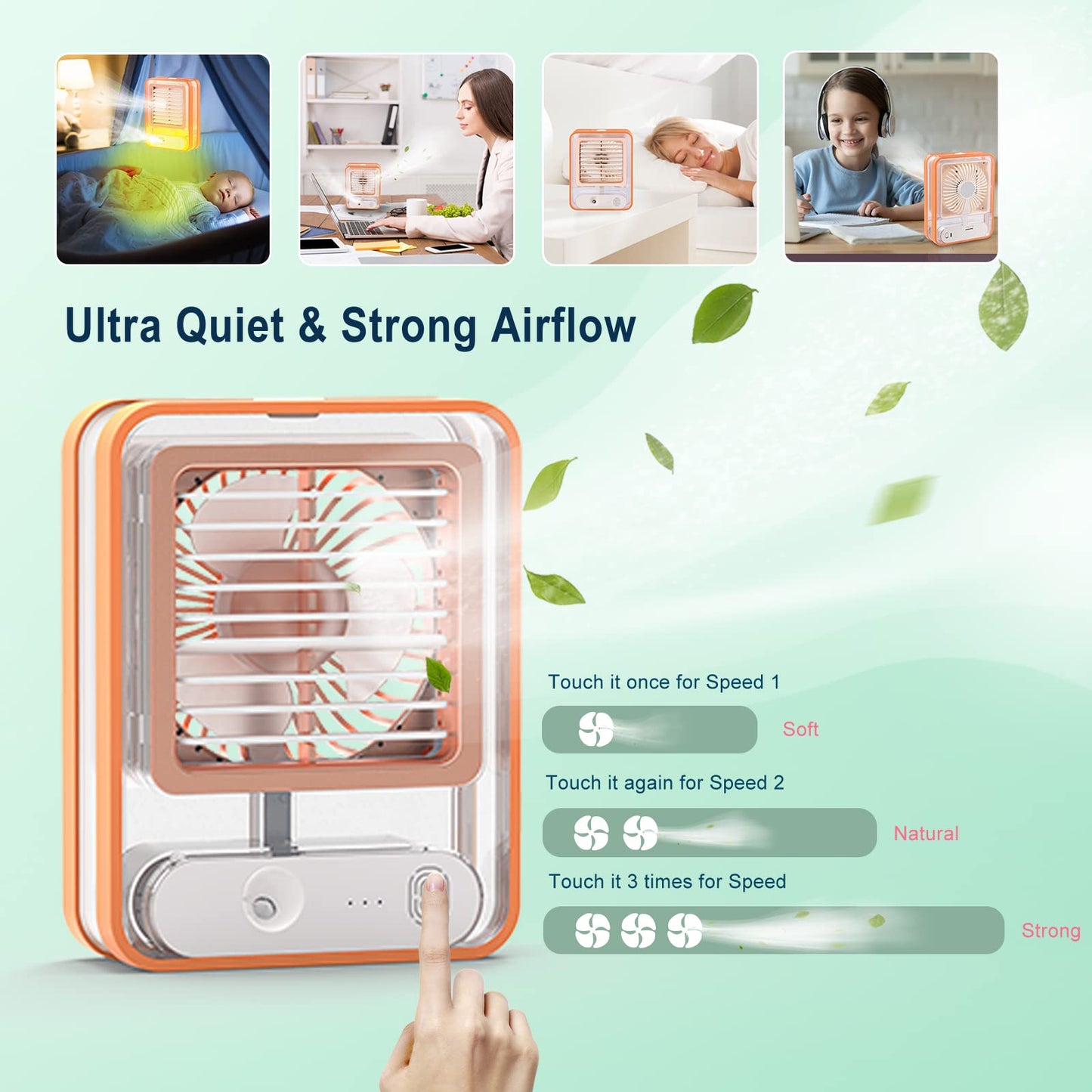 Rechargeable Desktop Air Conditioner Fan